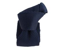 Clj Charles Le Jeune. Cravate tricot. ARCOBALENO, Microfibre. Bleu intense - Uni -