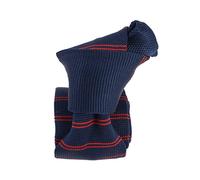 Clj Charles Le Jeune. Cravate tricot, Microfibre. Bleu marine et Bordeaux - Club/rayé -