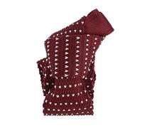 Clj Charles Le Jeune. Cravate tricot. TILDE, Microfibre. Rouge Bordeaux - Motifs -