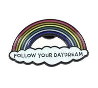 Clj Charles Le Jeune Pin's Arc En Ciel, Follow Your Daydream - Romantique - qualité de finition - Epingle - Broche - Badge - PINS PHRASES ET CITATIONS