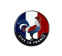 Clj Charles Le Jeune Pin's Coq Bleu Blanc Roge Vive La France - Engagés - qualité de finition - Epingle - Broche - Badge - PINS PATRIOTES FRANCE