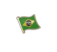 Clj Charles Le Jeune Pin's Drapeau Brésil Flottant - Brésilien - Amérique du Sud - qualité de finition - Epingle - Broche - Badge - PINS AMERIQUE DU SUD