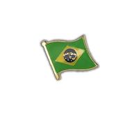 Clj Charles Le Jeune Pin's Drapeau Brésil Flottant - Brésilien - Drapeaux - qualité de finition - Epingle - Broche - Badge - PINS AMERIQUE DU SUD