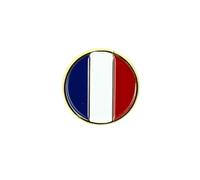 Clj Charles Le Jeune Pin's Drapeau Français Rond - Drapeaux - qualité de finition - Epingle - Broche - Badge - FRANCE PATRIOTE