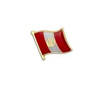 Clj Charles Le Jeune Pin's Drapeau Pérou Flottant - Péruvien - Drapeaux - qualité de finition - Epingle - Broche - Badge - PINS AMERIQUE DU SUD
