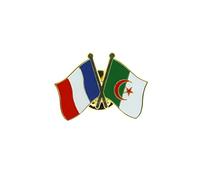 Clj Charles Le Jeune Pin's Drapeaux Jumelage France Algérie - Afrique - qualité de finition - Epingle - Broche - Badge - Jumelage et Fraternité