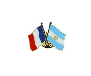 Clj Charles Le Jeune Pin's Drapeaux Jumelage France Argentine - Jumelage - qualité de finition - Epingle - Broche - Badge - Jumelage et Fraternité