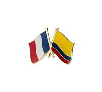 Clj Charles Le Jeune Pin's Drapeaux Jumelage France Colombie - Franco-colombien - Jumelage - qualité de finition - Epingle - Broche - Badge - Jumelage et Fraternité