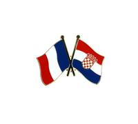 Clj Charles Le Jeune Pin's Drapeaux Jumelage France - Croatie - Jumelage - qualité de finition - Epingle - Broche - Badge - Jumelage et Fraternité