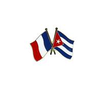 Clj Charles Le Jeune Pin's Drapeaux Jumelage France Cuba - Franco-cubain - Jumelage - qualité de finition - Epingle - Broche - Badge - Jumelage et Fraternité