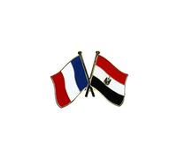Clj Charles Le Jeune Pin's Drapeaux Jumelage France Egypte - Franco-egyptien - Jumelage - qualité de finition - Epingle - Broche - Badge - Jumelage et Fraternité