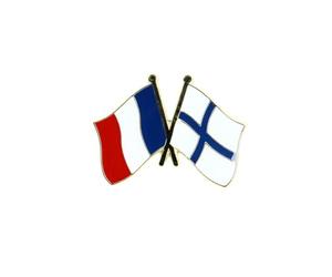 Clj Charles Le Jeune Pin's Drapeaux Jumelage France - Finlande - Jumelage - qualité de finition - Epingle - Broche - Badge - Jumelage et Fraternité