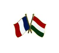 Clj Charles Le Jeune Pin's Drapeaux Jumelage France - Hongrie - Jumelage - qualité de finition - Epingle - Broche - Badge - Jumelage et Fraternité