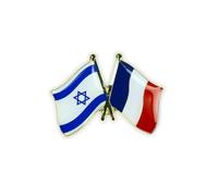 Clj Charles Le Jeune Pin's Drapeaux Jumelage France Israël - Engagés - qualité de finition - Epingle - Broche - Badge - Jumelage et Fraternité
