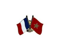 Clj Charles Le Jeune Pin's Drapeaux Jumelage France Maroc - Drapeaux Jumelage - qualité de finition - Epingle - Broche - Badge - Jumelage et Fraternité