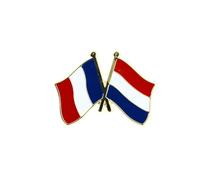 Clj Charles Le Jeune Pin's Drapeaux Jumelage France - Pays-bas - Jumelage - qualité de finition - Epingle - Broche - Badge - Jumelage et Fraternité