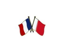 Clj Charles Le Jeune Pin's Drapeaux Jumelage France Qatar - Franco-qatari - Jumelage - qualité de finition - Epingle - Broche - Badge - Jumelage et Fraternité