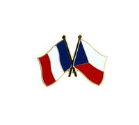 Clj Charles Le Jeune Pin's Drapeaux Jumelage France - République Tchèque - Jumelage - qualité de finition - Epingle - Broche - Badge - Jumelage et Fraternité