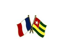 Clj Charles Le Jeune Pin's Drapeaux Jumelage France - Togo - Jumelage - qualité de finition - Epingle - Broche - Badge - Jumelage et Fraternité