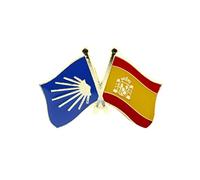 Clj Charles Le Jeune Pin's Drapeaux Jumelage Pèlerinage Saint Jacques De Compostelle Et Autre Pays - Jumelage - qualité de finition - Epingle - Broche - Badge - Jumelage et Fraternité