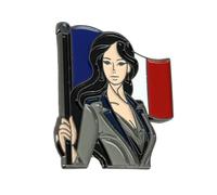 Clj Charles Le Jeune Pin's Femme Patriote, Marianne Contemporaine Et Drapeau Français - Personnages - qualité de finition - Epingle - Broche - Badge - PINS PATRIOTES FRANCE