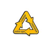 Clj Charles Le Jeune Pin's Sleep - Survive - Wake Up - Messages - qualité de finition - Epingle - Broche - Badge - PINS PHRASES ET CITATIONS