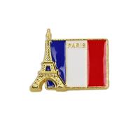 Clj Charles Le Jeune Pin's Tour Eiffel Et Drapeau France - Drapeaux - qualité de finition - Epingle - Broche - Badge - FRANCE PATRIOTE