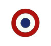 CLJ - Pin's - Cocarde France - Bleu blanc rouge rond - Unisexe - Sécurité aviation - qualité de finition - Epingle - Broche -