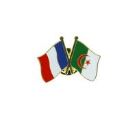 CLJ - Pin's - Drapeaux Jumelage France Algérie - France Algérie - Unisexe - Jumelage - qualité de finition - Epingle - Broche -