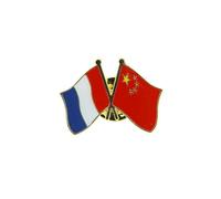 CLJ - Pin's - Drapeaux Jumelage France Chine - France Chine - Unisexe - Jumelage - qualité de finition - Epingle - Broche - Badge
