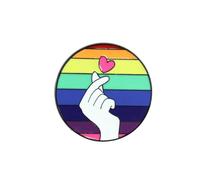 CLJ - Pin's - Gay pride, rond arc en ciel - Arc en ciel - Unisexe - Drapeaux - qualité de finition - Epingle - Broche - Badge -