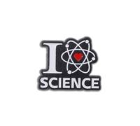 CLJ - Pin's - I Love Science - Noir et blanc - Unisexe - Métiers - qualité de finition - Epingle - Broche - Badge - PINS SCIENCE