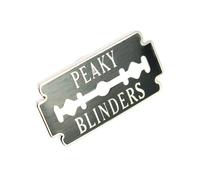 CLJ - Pin's - lame de rasoir Peaky Blinders - noir et argent - Unisexe - Mode - qualité de finition - Epingle - Broche - Badge -