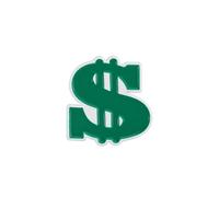 CLJ - Pin's - Symbole du Dollar Américain - Vert - Unisexe - Business - qualité de finition - Epingle - Broche - Badge - PINS