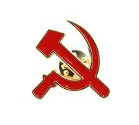 CLJ - Pin's - Vintage Faucille et Marteau - Rouge coquelicot - Unisexe - Soviétique - qualité de finition - Epingle - Broche -