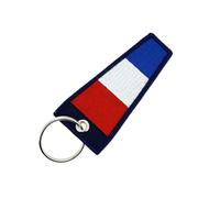 CLJ - Porte-clés - Drapeau chiffre 3 - Terrathree - bleu blanc rouge - Nautique - Maritime