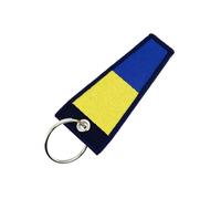 CLJ - Porte-clés - Drapeau chiffre 5 - Pantafive - jaune et bleu - Nautique - Maritime