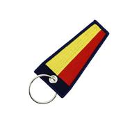 CLJ - Porte-clés - Drapeau chiffre 7 - Setteseven - rouge et jaune - Nautique - Maritime