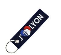 CLJ - Porte-clés - J'aime Lyon - Bleu Marine - Villes de France - France
