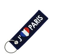 CLJ - Porte-clés - J'aime Paris - Bleu Marine - Villes de France - France