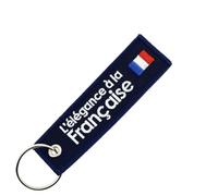 CLJ - Porte-clés - L'élégance à la Française - Cravate-Avenue.com - Bleu Marine - Messages - Élégance Française