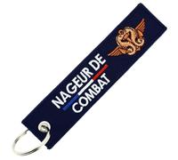 CLJ - Porte-clés - Nageur de Combat - Marine Nationale - Armée França - Bleu marine foncé - Militaire - Maritime