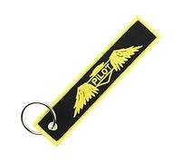 CLJ - Porte-clés - PILOT WINGS - Noir et jaune - Métiers - Urgence