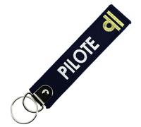 CLJ - Porte-clés - Pilote - Pilot - Bleu Marine - Grades Aviation Civile - Élégance Française