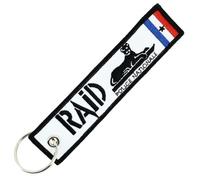 CLJ - Porte-clés - Raid - Police Nationale - Blanc et noir - Métiers -