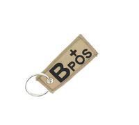 CLJ - Porte-clés - RESUS - GROUPE SANGUIN : B+ B Positif - Marron militaire Bpos - Militaire - Urgence