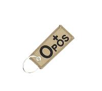 CLJ - Porte-clés - RESUS - GROUPE SANGUIN : O+ O Positif - Marron militaire Opos - Voyage - Urgence