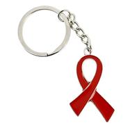 CLJ - Porte-clés - Ruban Rouge - Sida VIH - maladie cardiaque et AVC - Ruban Rouge AIDS - Engagés -