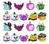 CLKDPNO Lot de 18 breloques décoratives en forme de fruits pour l'été - Jolies breloques en forme de fruits - Résistantes et imperméables - Accessoires de fête d'anniversaire pour adolescents, garçons