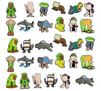 CLKDPNO Lot de 30 breloques décoratives en forme de tête de cerveau italienne - Jolies breloques en forme de cerveau italien - Résistantes et imperméables - Accessoires de bracelet - Cadeaux de fête